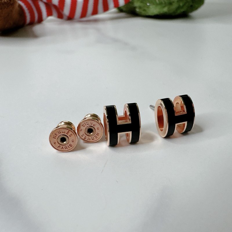 HERMES 全新Mini Pop H logo耳環-6