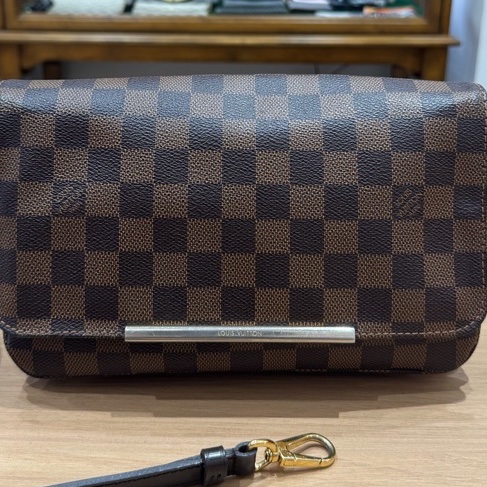 LouisVuitton 路易威登棕棋盤格翻蓋郵差包信封包,耐磨耐造 尺寸約:20x13x5.5cm-5