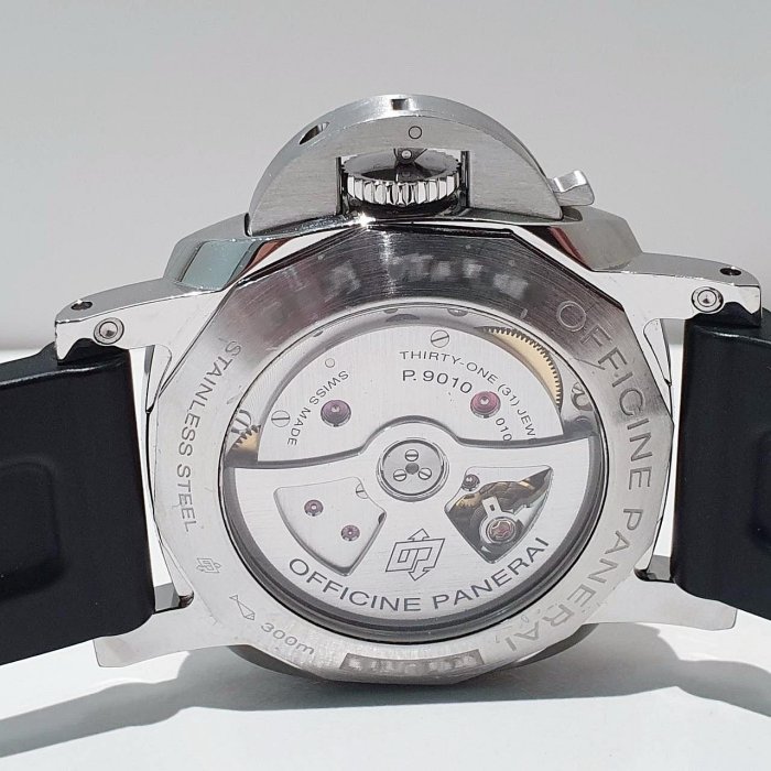 【大眾名錶】PANERAI 沛納海 Luminor系列 PAM01359 黑面 菸草三明治面盤 藍色小秒針 原廠膠帶 B1180-7