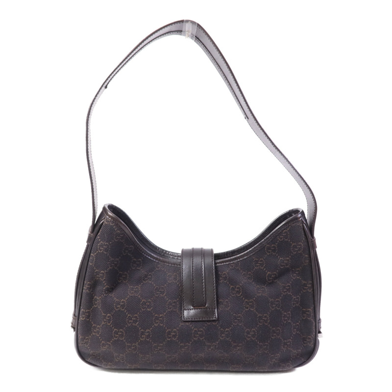 GUCCI 帆布Jacqua銀扣肩背袋-1