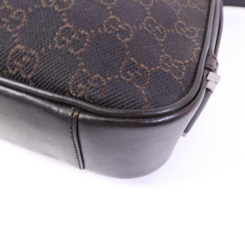 GUCCI 帆布Jacqua銀扣肩背袋-9