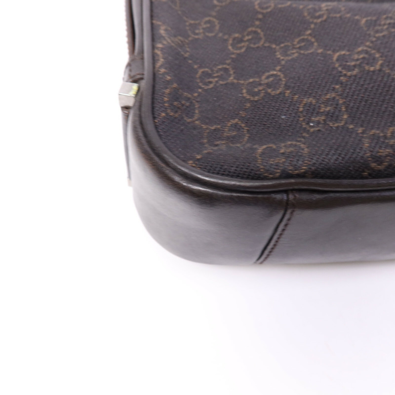 GUCCI 帆布Jacqua銀扣肩背袋-10