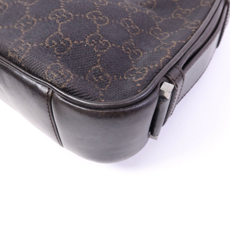 GUCCI 帆布Jacqua銀扣肩背袋-11