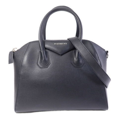 GIVENCHY 牛皮皮革Antigona GM銀扣手挽肩背兩用袋