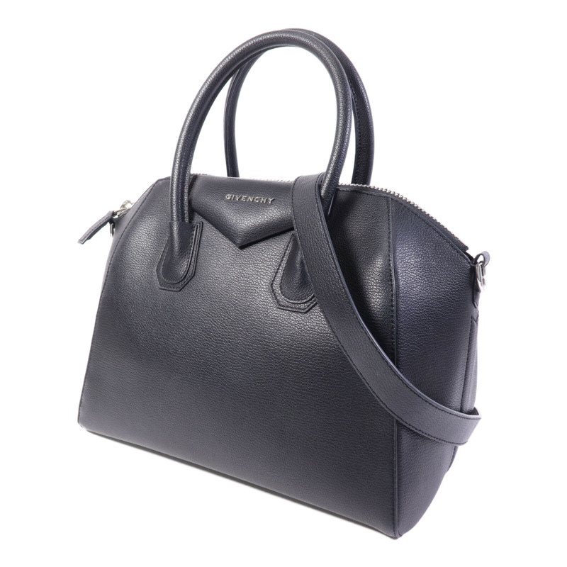 GIVENCHY 牛皮皮革Antigona GM銀扣手挽肩背兩用袋-2