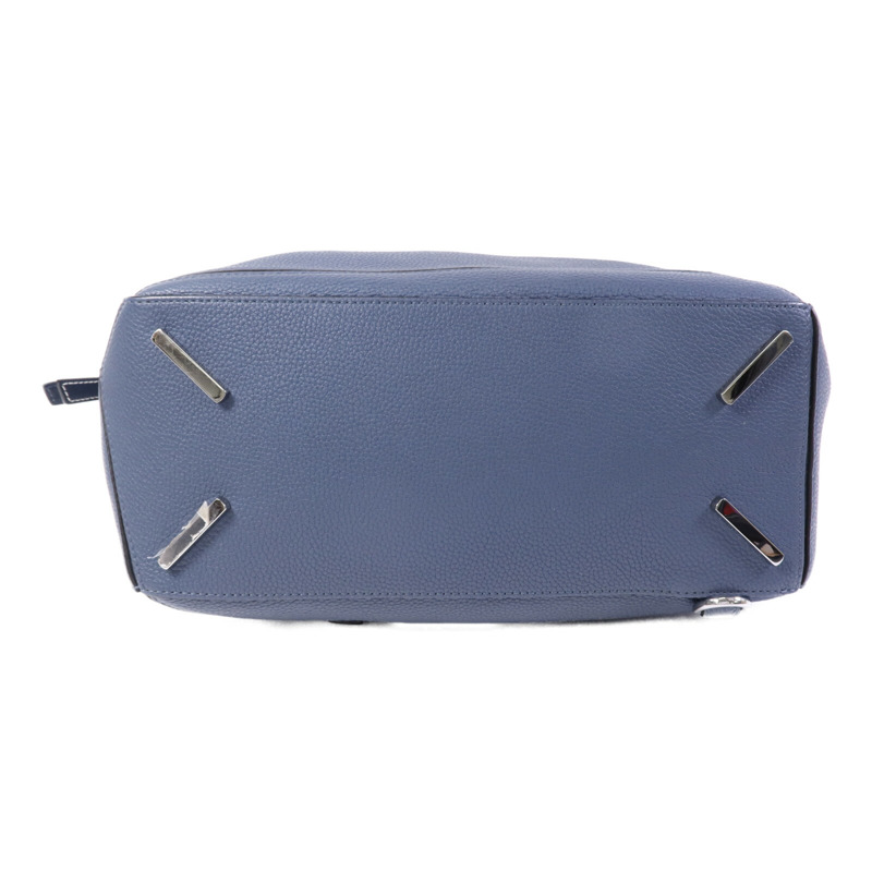 LOEWE 牛皮皮革Puzzle Medium銀扣手挽肩背兩用袋-3