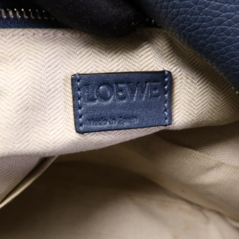 LOEWE 牛皮皮革Puzzle Medium銀扣手挽肩背兩用袋-5