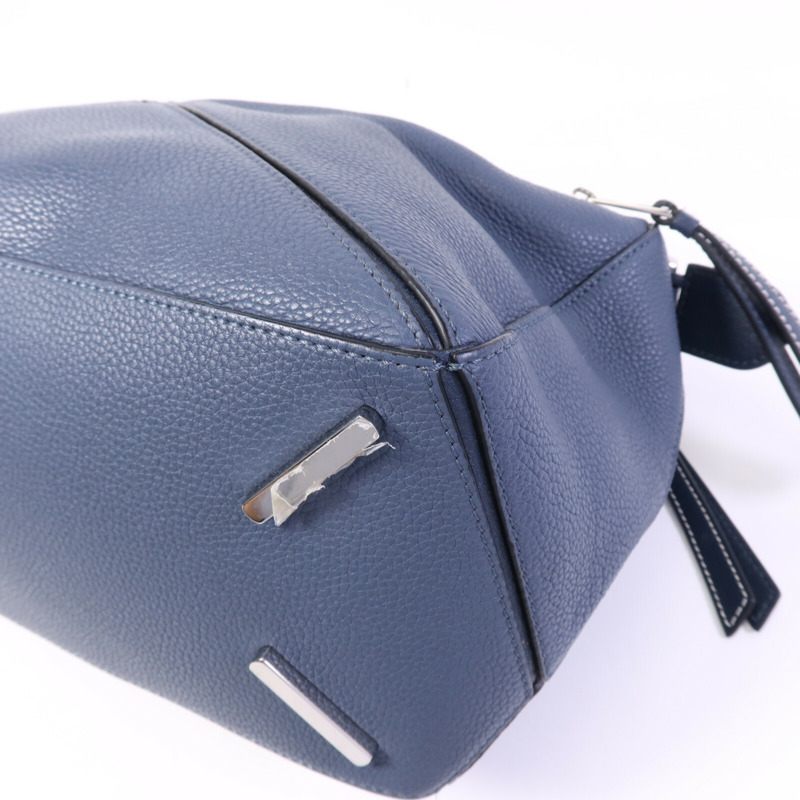 LOEWE 牛皮皮革Puzzle Medium銀扣手挽肩背兩用袋-12