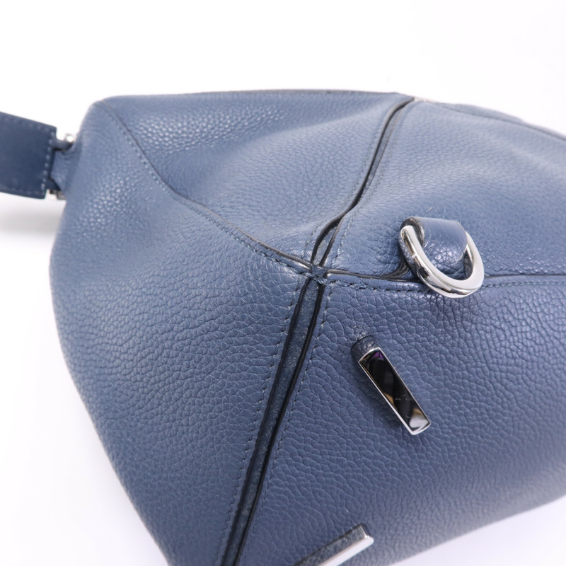 LOEWE 牛皮皮革Puzzle Medium銀扣手挽肩背兩用袋-13