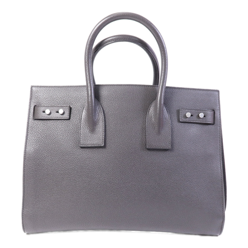 SAINT LAURENT 牛皮皮革Sac De Jour銀扣手挽肩背兩用袋-1