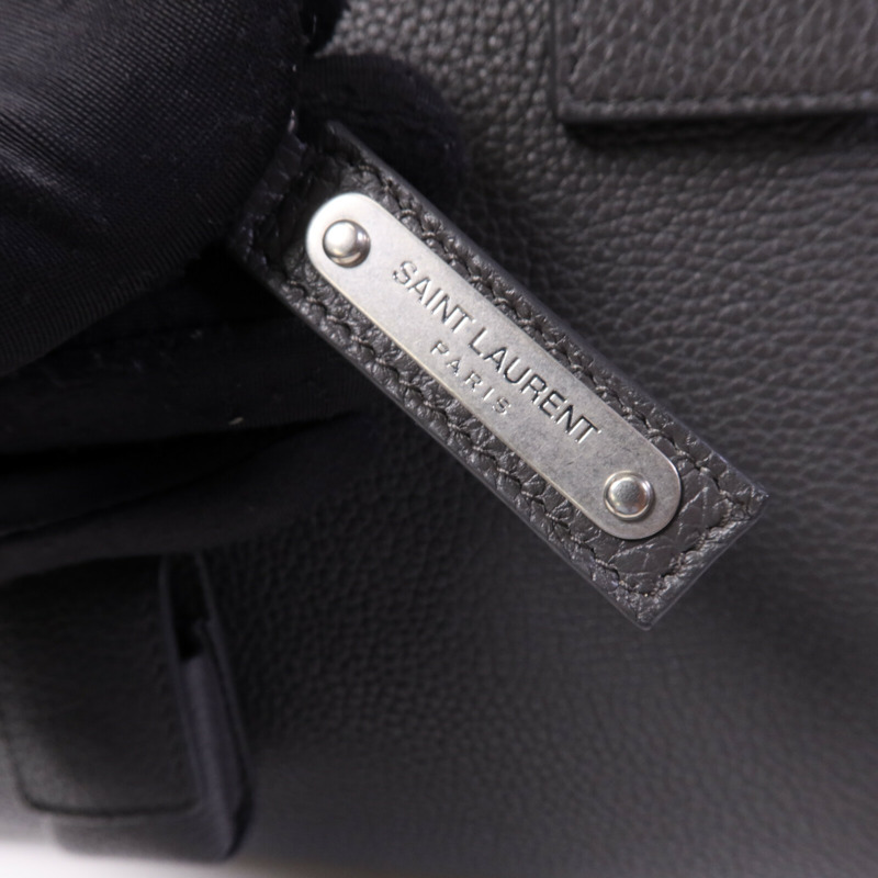 SAINT LAURENT 牛皮皮革Sac De Jour銀扣手挽肩背兩用袋-6