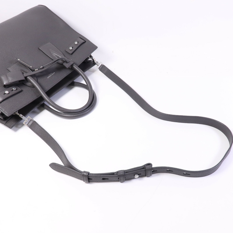 SAINT LAURENT 牛皮皮革Sac De Jour銀扣手挽肩背兩用袋-8