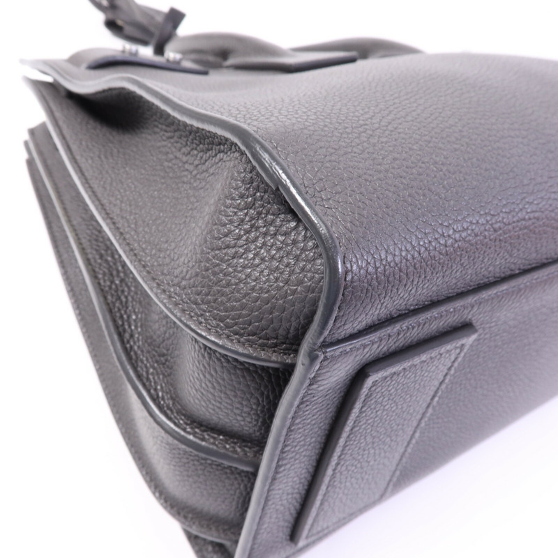 SAINT LAURENT 牛皮皮革Sac De Jour銀扣手挽肩背兩用袋-11