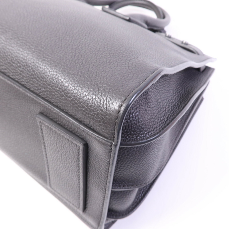 SAINT LAURENT 牛皮皮革Sac De Jour銀扣手挽肩背兩用袋-12