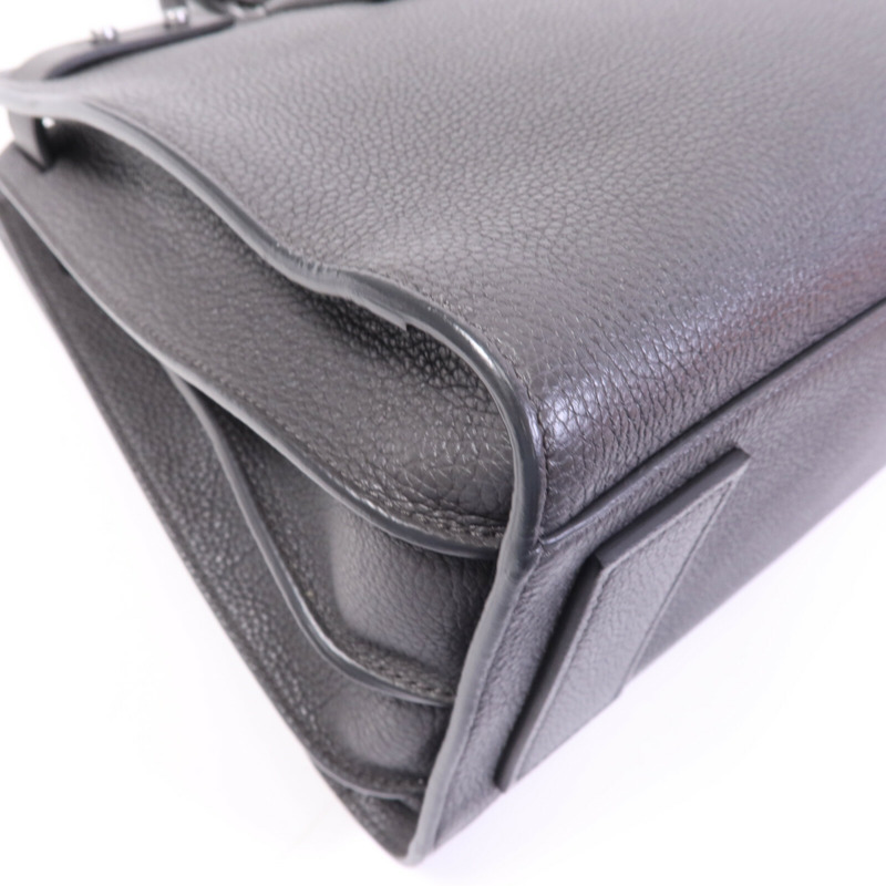 SAINT LAURENT 牛皮皮革Sac De Jour銀扣手挽肩背兩用袋-13
