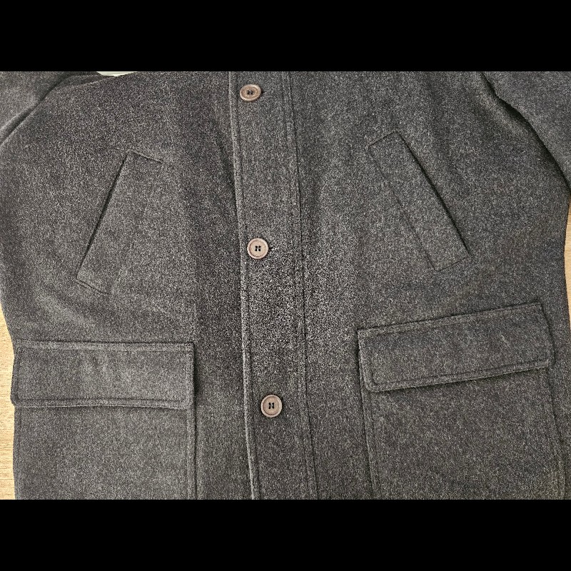 BURBERRY英國灰色男仕羊毛大衣 灰色 Size L-4