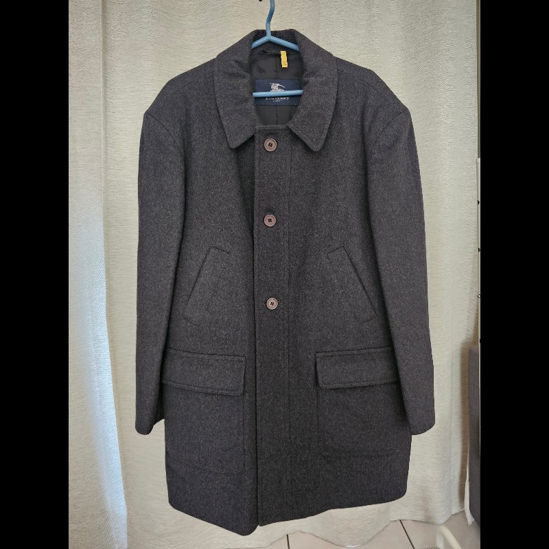 BURBERRY英國灰色男仕羊毛大衣 灰色 Size L-6