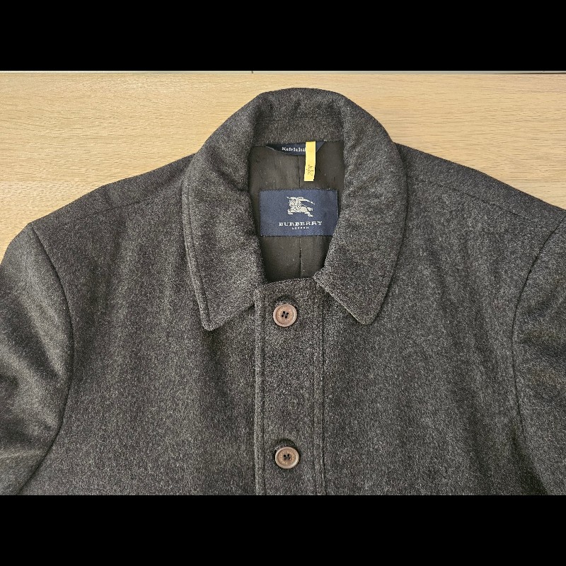 BURBERRY英國灰色男仕羊毛大衣 灰色 Size L-7