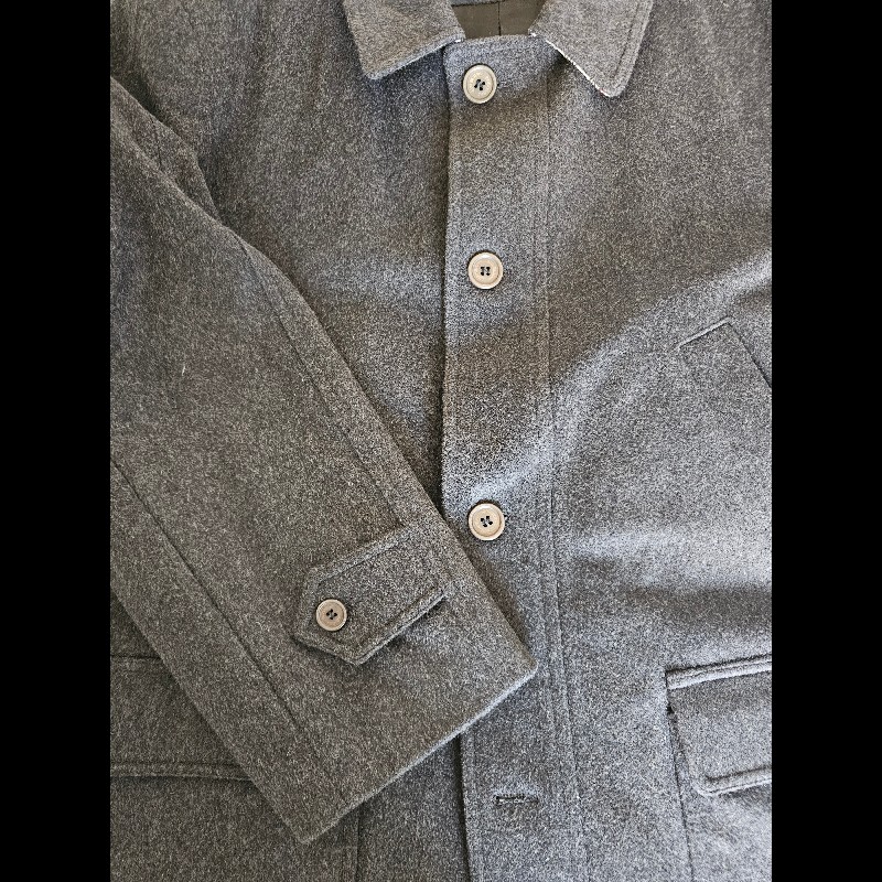 BURBERRY英國灰色男仕羊毛大衣 灰色 Size L-13