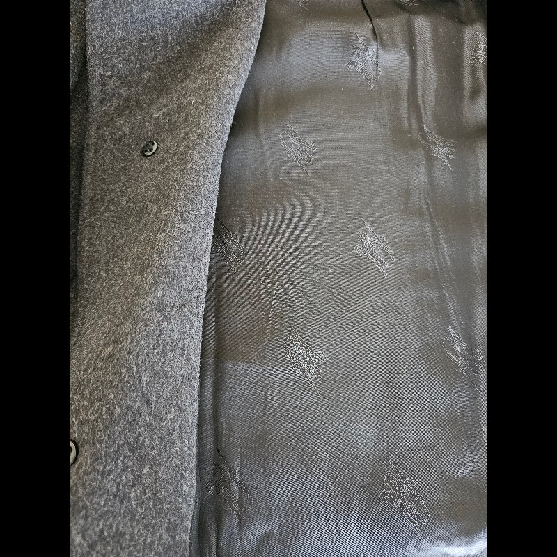 BURBERRY英國灰色男仕羊毛大衣 灰色 Size L-14