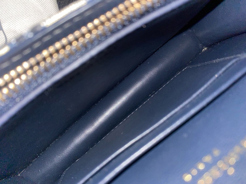 Dior迪奧 藍色老花馬鞍腰包 17底長 19年 有卡有塵袋-7