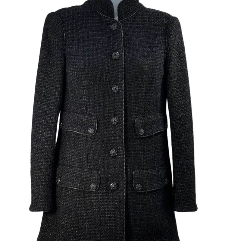 CHANEL立領毛呢外套-1