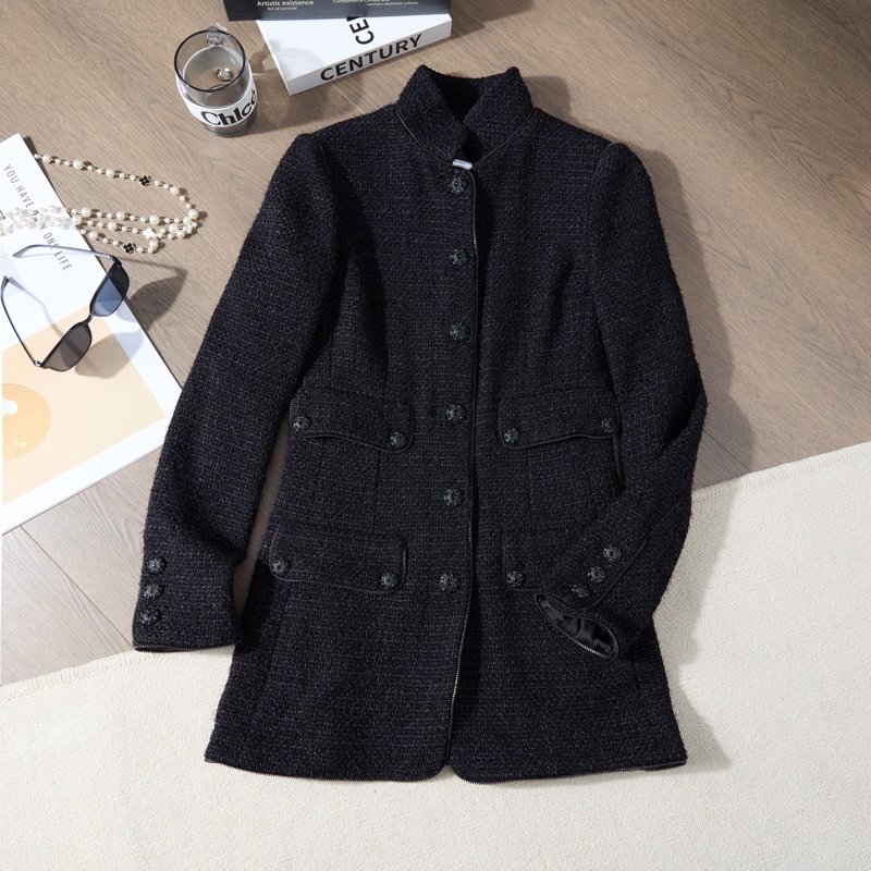 CHANEL立領毛呢外套-6