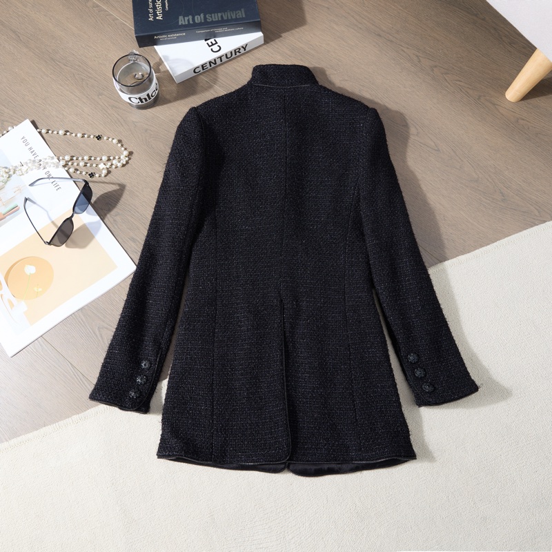 CHANEL立領毛呢外套-7