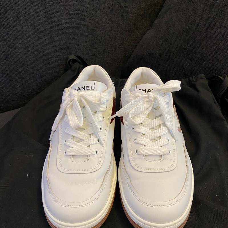 Chanel香奈兒 拼色熊貓板鞋 37碼 附件:塵袋-1