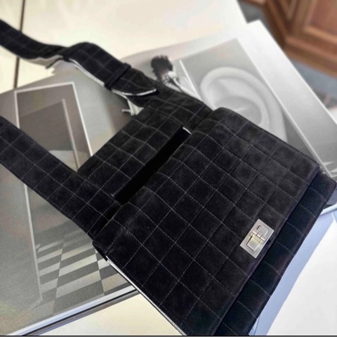 「JL精品代購」Chanel香奈兒 冰格麂皮 2.55 寬肩帶單肩包