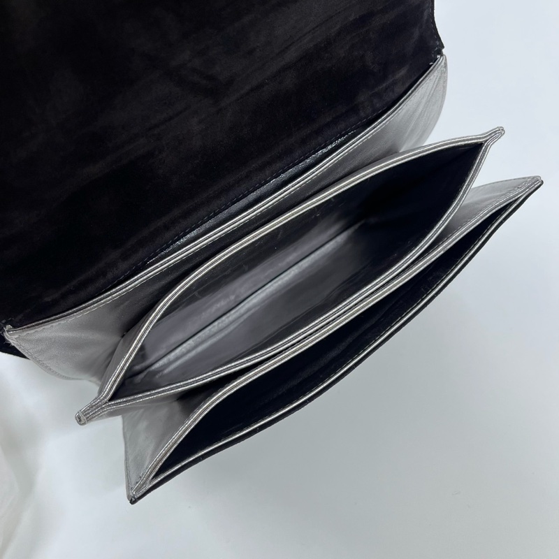 「JL精品代購」Chanel香奈兒 冰格麂皮 2.55 寬肩帶單肩包-3