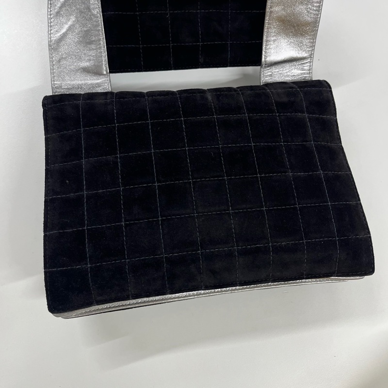 「JL精品代購」Chanel香奈兒 冰格麂皮 2.55 寬肩帶單肩包-4