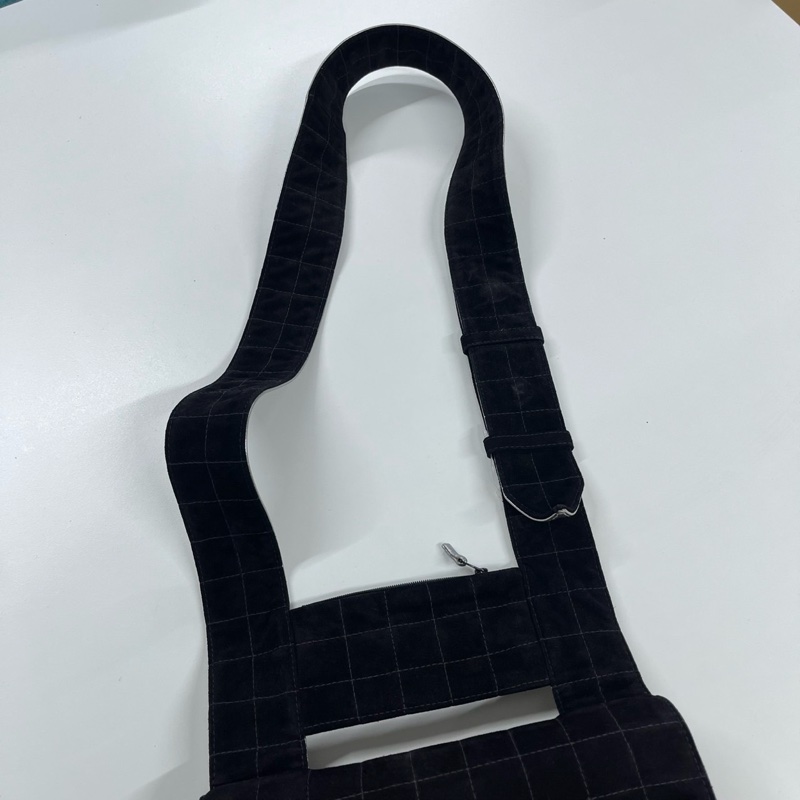 「JL精品代購」Chanel香奈兒 冰格麂皮 2.55 寬肩帶單肩包-5