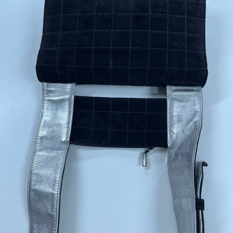 「JL精品代購」Chanel香奈兒 冰格麂皮 2.55 寬肩帶單肩包-6