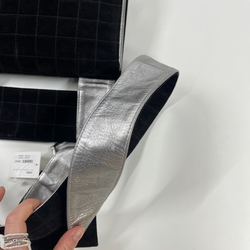 「JL精品代購」Chanel香奈兒 冰格麂皮 2.55 寬肩帶單肩包-8