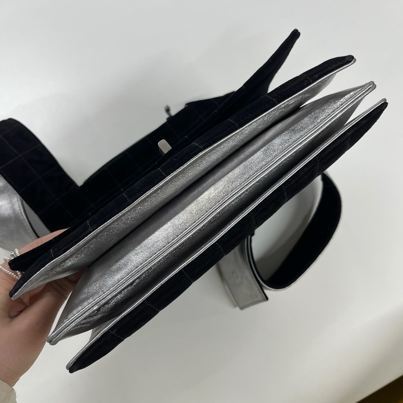 「JL精品代購」Chanel香奈兒 冰格麂皮 2.55 寬肩帶單肩包-11