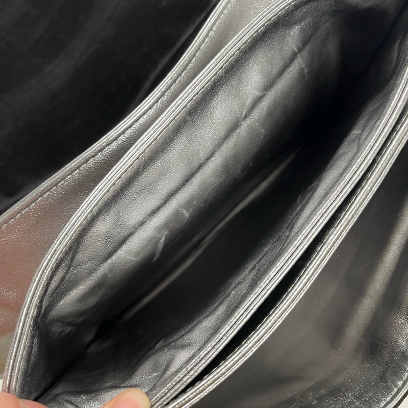 「JL精品代購」Chanel香奈兒 冰格麂皮 2.55 寬肩帶單肩包-16