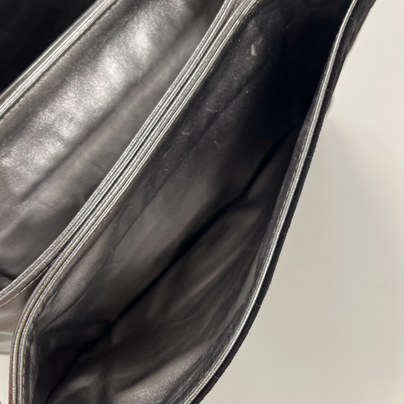 「JL精品代購」Chanel香奈兒 冰格麂皮 2.55 寬肩帶單肩包-17