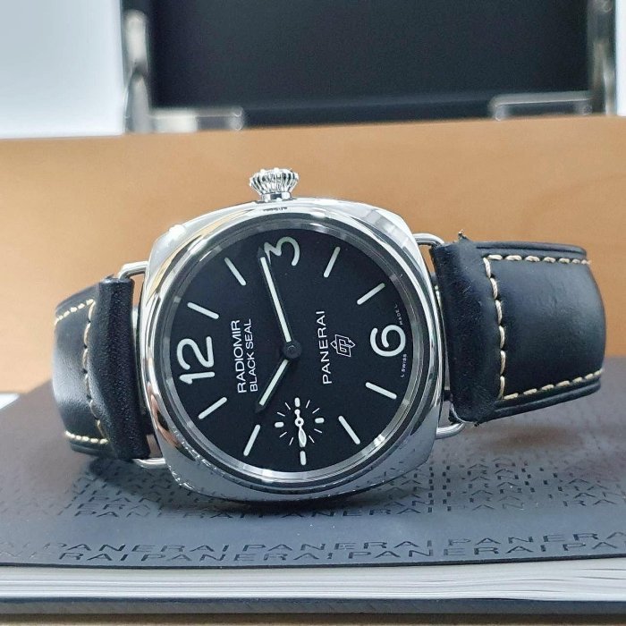 【大眾名錶】PANERAI 沛納海 PAM00754 RADIOMIR系列 黑色面盤 洋蔥頭 小秒針 2018/08 錶徑45mm B934-1