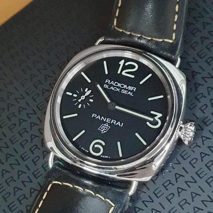 【大眾名錶】PANERAI 沛納海 PAM00754 RADIOMIR系列 黑色面盤 洋蔥頭 小秒針 2018/08 錶徑45mm B934-8