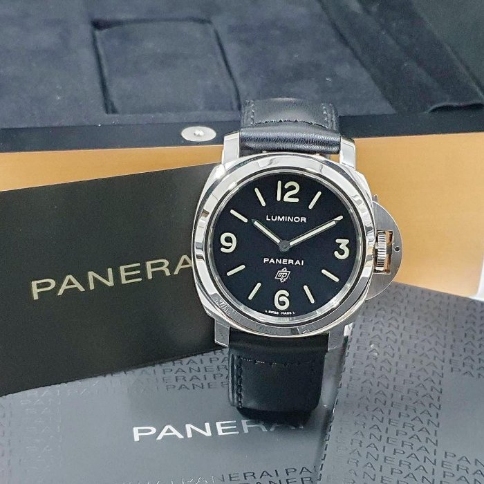 【大眾名錶】PANERAI 沛納海 PAM01000 LUMINOR系列 2017/10 黑色面盤 龍頭護橋 錶徑44mm B892-0