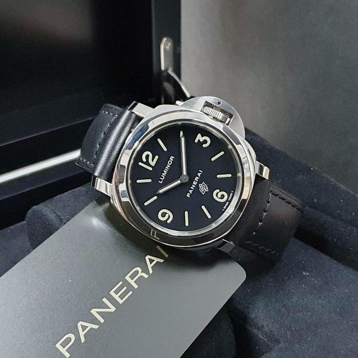 【大眾名錶】PANERAI 沛納海 PAM01000 LUMINOR系列 2017/10 黑色面盤 龍頭護橋 錶徑44mm B892-3