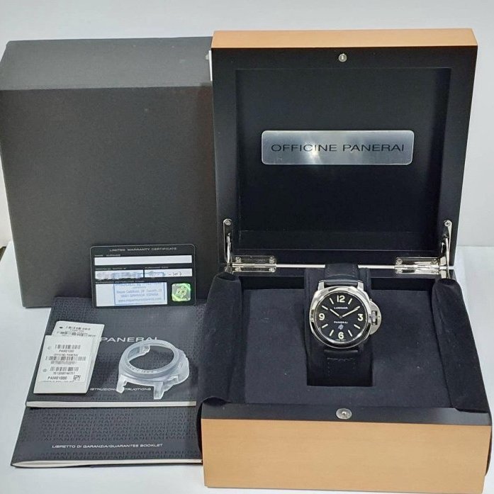 【大眾名錶】PANERAI 沛納海 PAM01000 LUMINOR系列 2017/10 黑色面盤 龍頭護橋 錶徑44mm B892-8