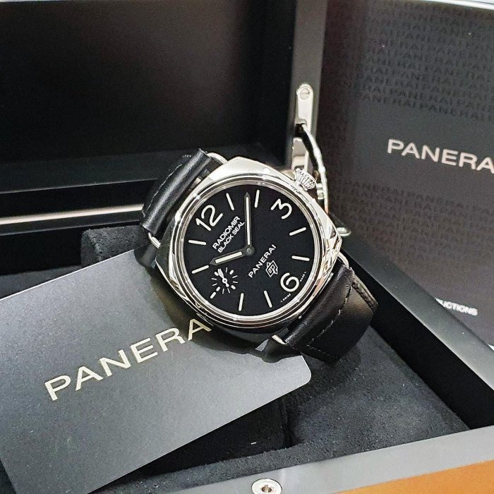 【大眾名錶】PANERAI 沛納海 PAM00380 RADIOMIR系列 2018/04 黑面 洋蔥頭 小秒針 原廠錶帶/錶扣 G154-4