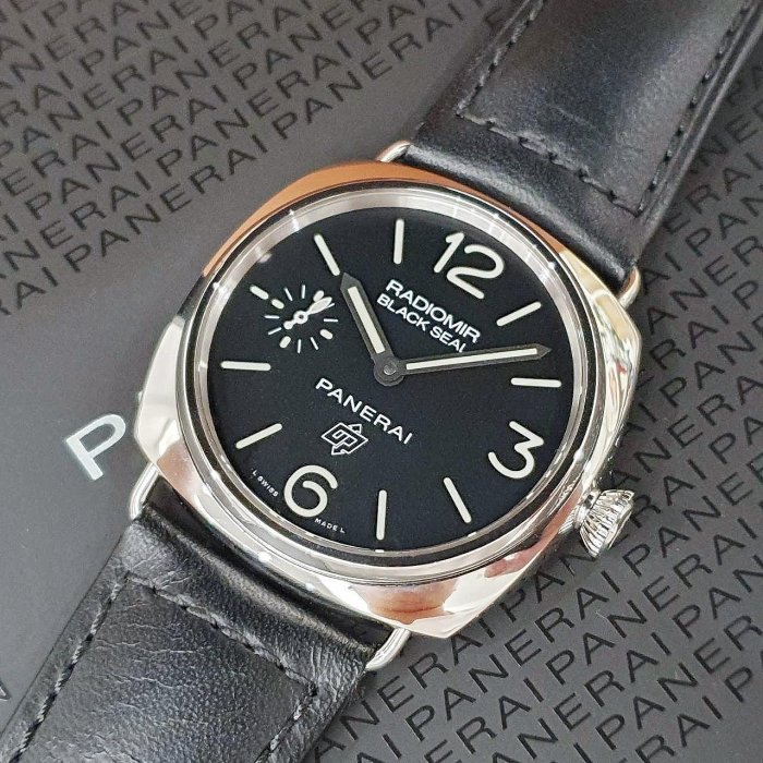 【大眾名錶】PANERAI 沛納海 PAM00380 RADIOMIR系列 2018/04 黑面 洋蔥頭 小秒針 原廠錶帶/錶扣 G154-7