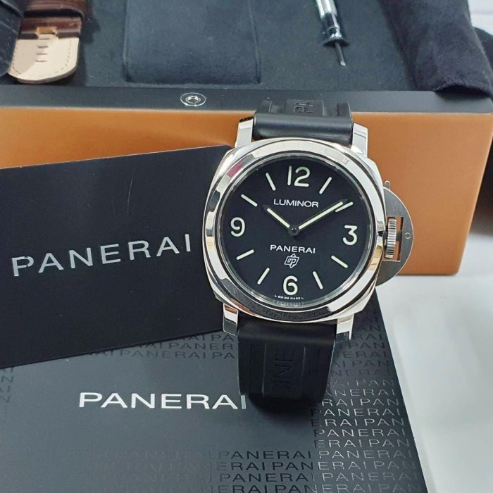 【大眾名錶】PANERAI 沛納海 PAM00773 LUMINOR系列 黑色面盤 原廠膠帶 原廠扣 原廠保固至2028/06 附代用帶 B900-0