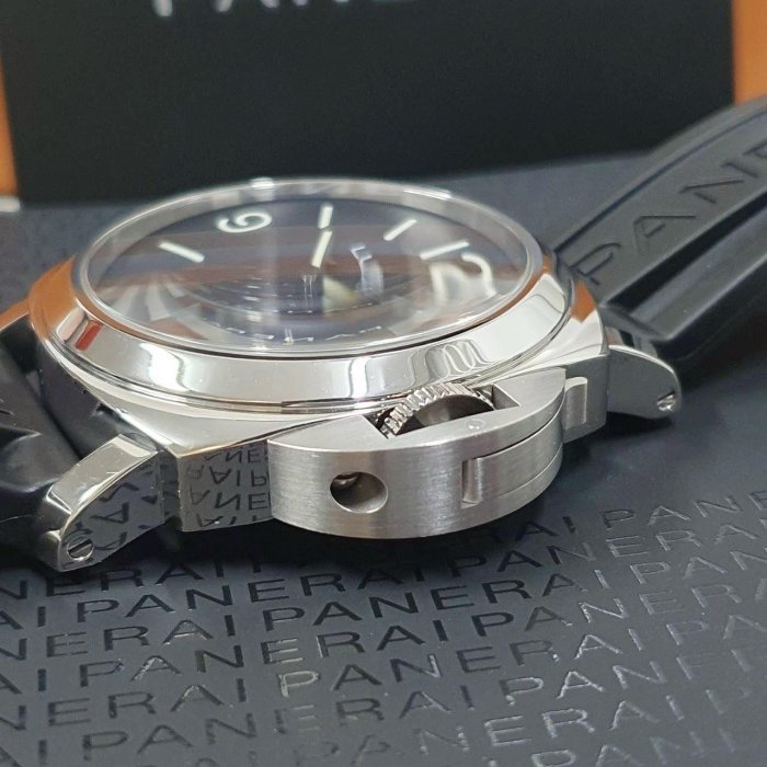 【大眾名錶】PANERAI 沛納海 PAM00773 LUMINOR系列 黑色面盤 原廠膠帶 原廠扣 原廠保固至2028/06 附代用帶 B900-5