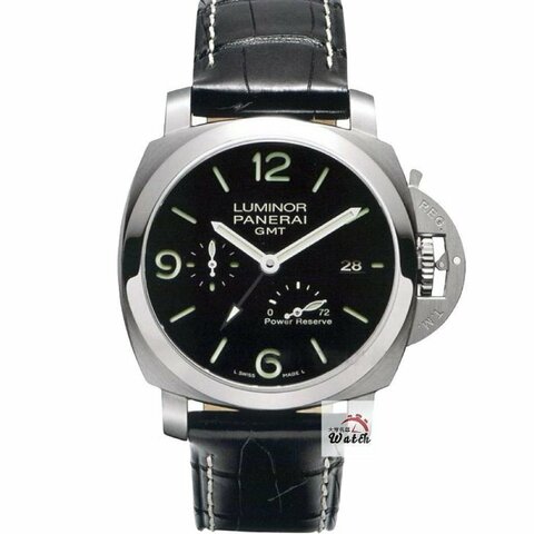 【大眾名錶】PANERAI沛納海 PAM00321 黑面 GMT 2012/08 三明治面盤 小秒針 大眾名錶G160