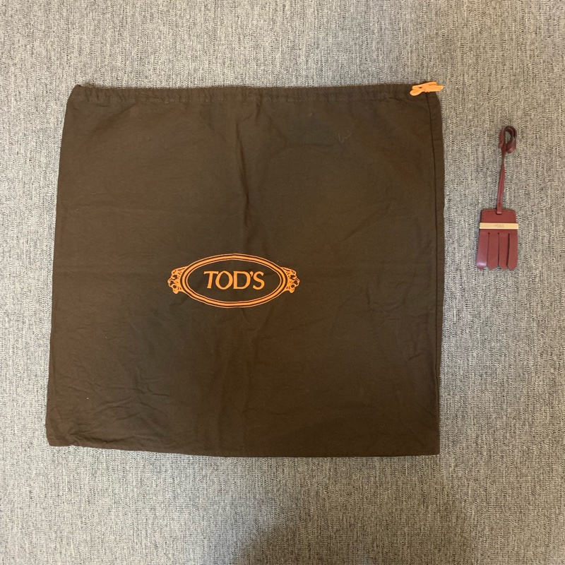 TOD’S FLOWER系列金屬LOGO牛皮飾邊亮漆皮帆布磁釦三層兩用包(中-紫紅)-10