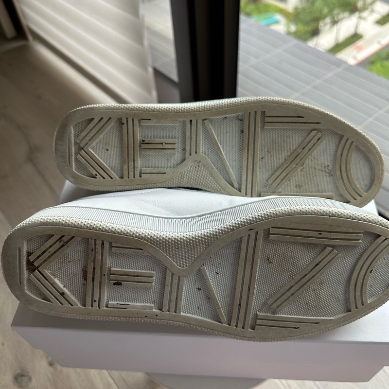 Kenzo 牛皮 小白鞋-9